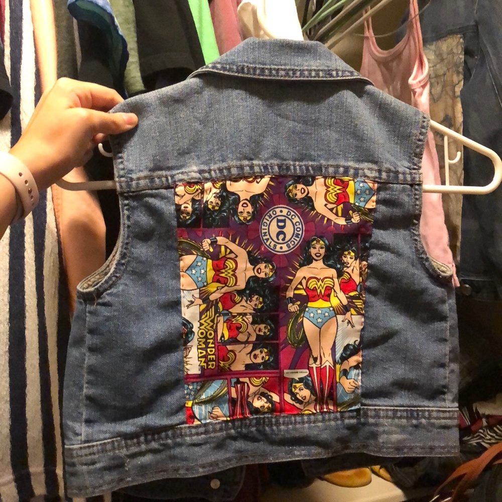 Upcycled denim vest